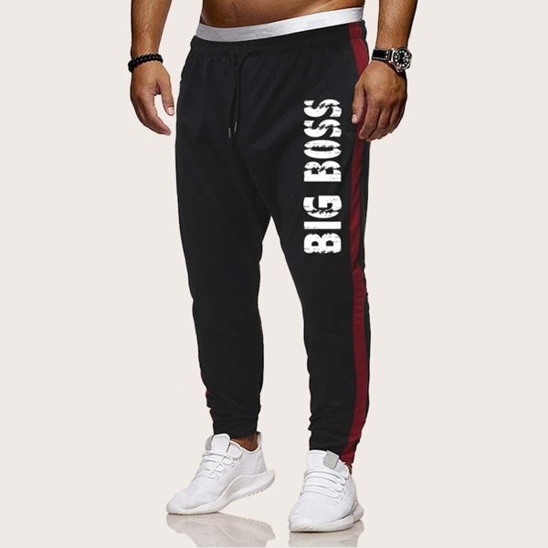 

Men Letter Graphic Drawstring Sweatpants