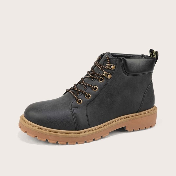 

Men Lace-up Front Lug Sole Boots