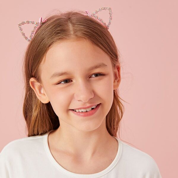 

Toddler Girls Rhinestone Engraved Triangle Hair Clip 2pcs