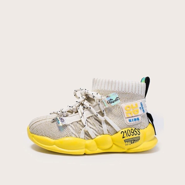 

Toddler Girls Lace-up Front Trainers With Random Slogan Ribbon
