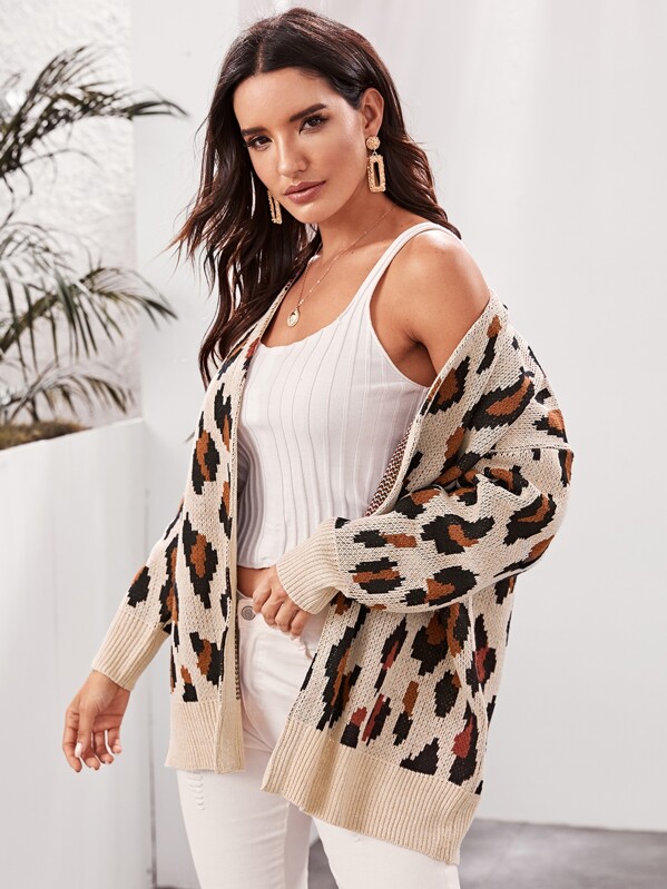 

Leopard Drop Shoulder Cardigan, Multicolor, Juliana