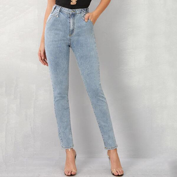 

Bleach Wash Skinny Jeans