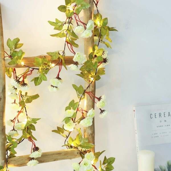 

20pcs Bulb Artificial Flower String Light 2M