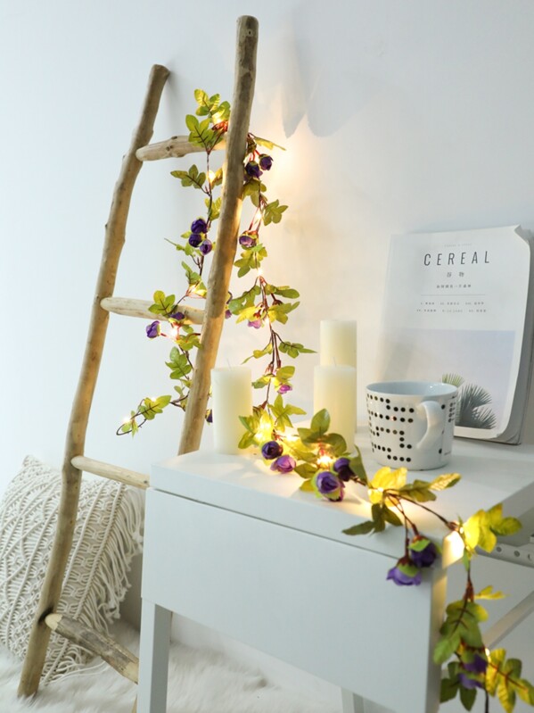 

20pcs Bulb Artificial Flower String Light 2M, Multicolor