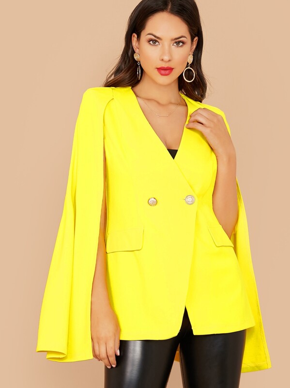 

Неоновый желтый пиджак с пуговицами, Christen Harper