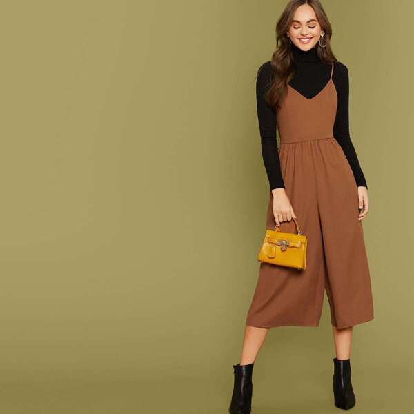 

Wide Leg Slip Jumpsuit Without Top