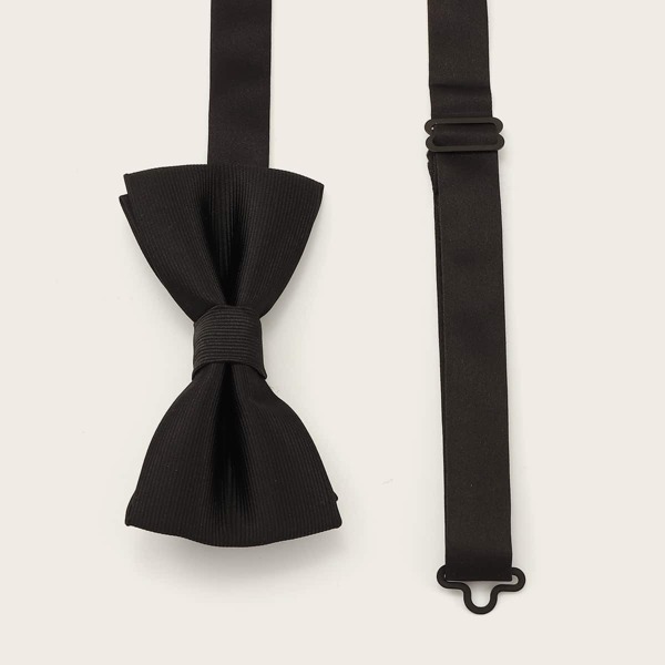 

Men Solid Bow Tie, Black