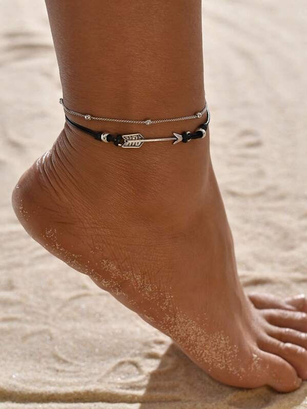 

Arrow Decor Layered Anklet 1pc, Multicolor