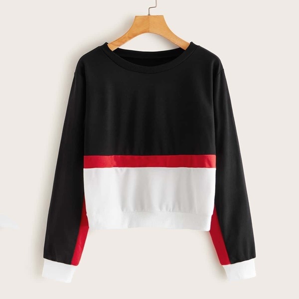 

Cut And Sew Panel Sweatshirt