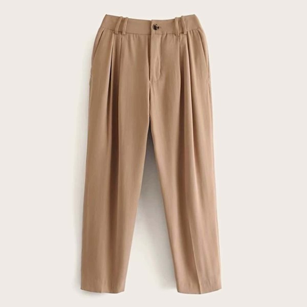 

Pocket Side And Back Button Ruched Pants