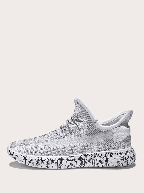 

Men Lace-up Front Mesh Sneakers, Grey