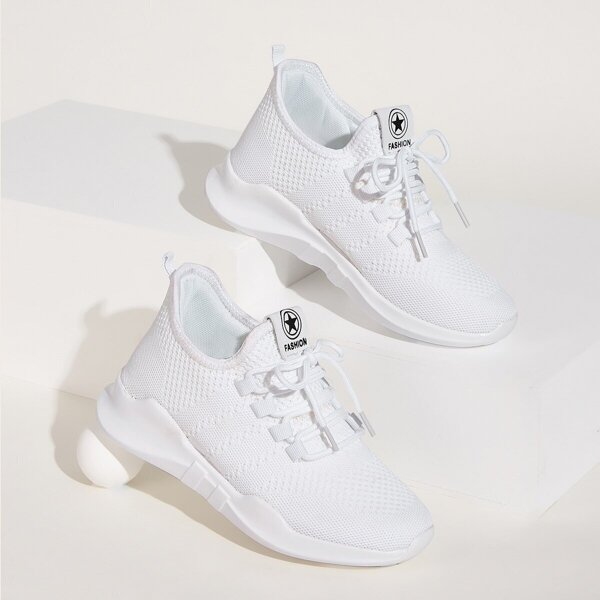 

Lace-up Front Knit Trainers