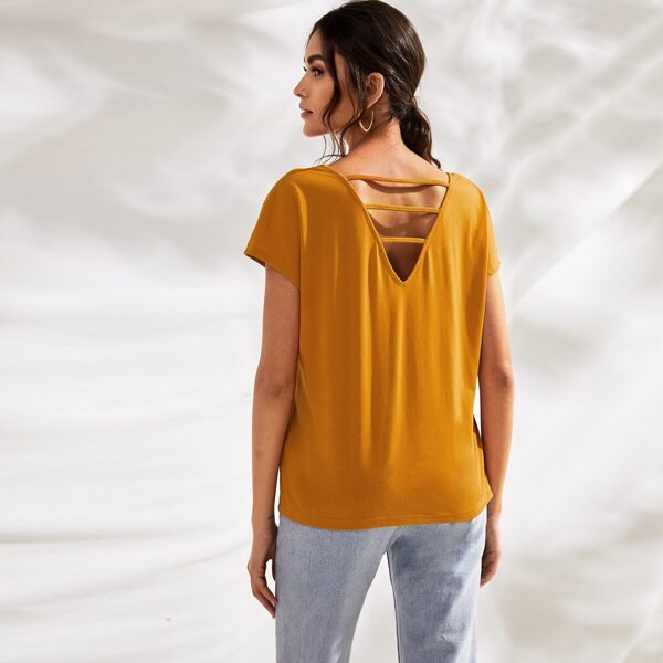 

Cutout Strappy Back Tee
