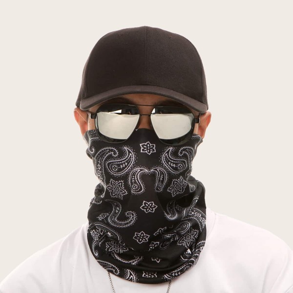 

Men Paisley Pattern Face Scarf