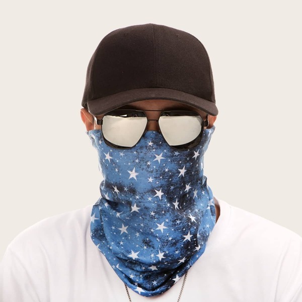 

Men Star Pattern Face Scarf