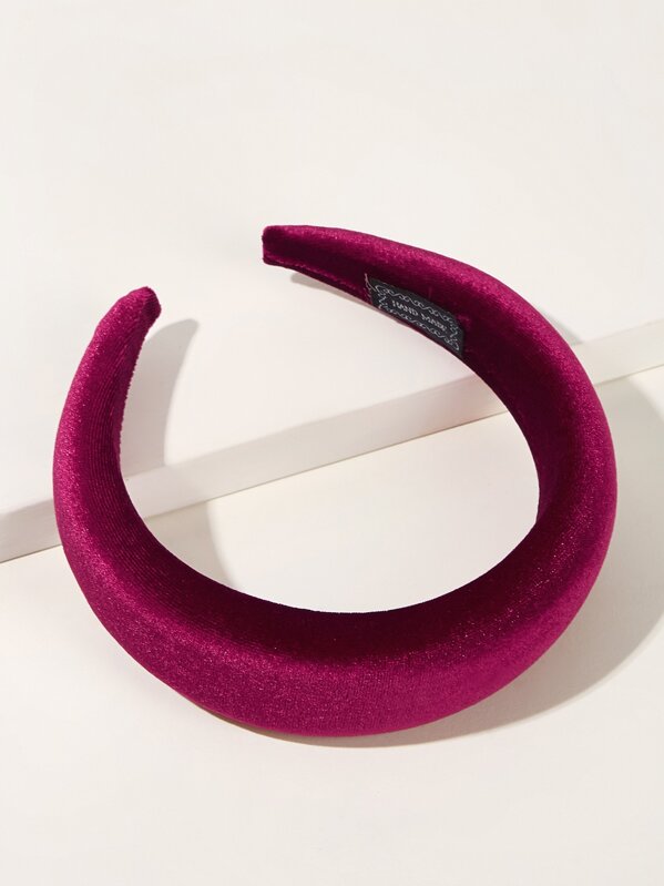 

Velvet Padded Headband, Purple
