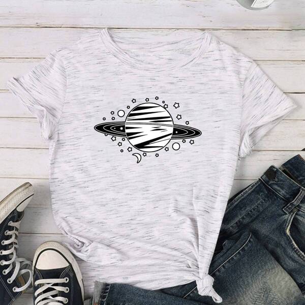 

Planet Print Short Sleeve Tee