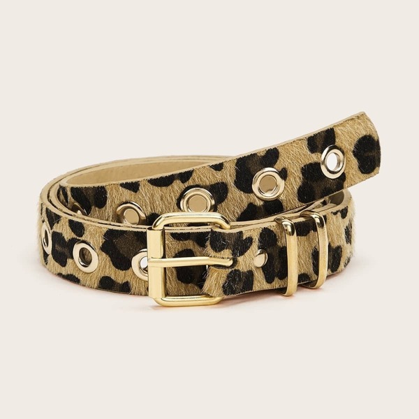 

Leopard Pattern Buckle Belt