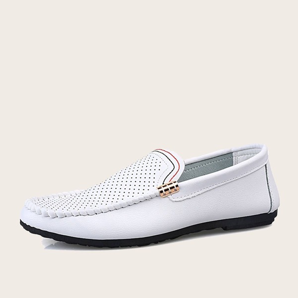 

Men Scoop Cut Perforated Slip On Loafers