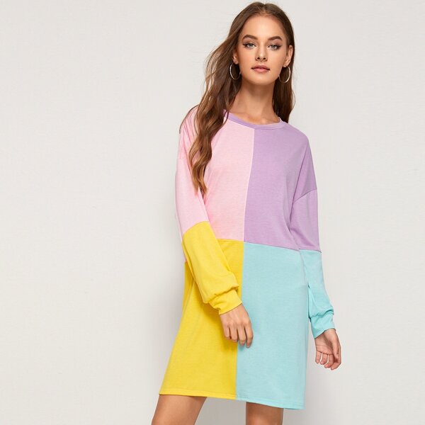 

Cut And Sew Panel Tee Dress