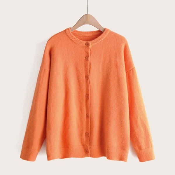 

Drop Shoulder Button Through Cardigan
