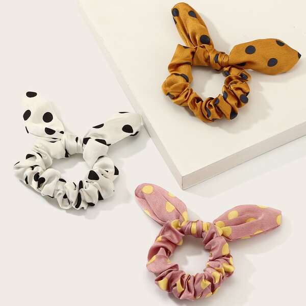 

Toddler Girls Polka Dot Pattern Scrunchie 3pcs