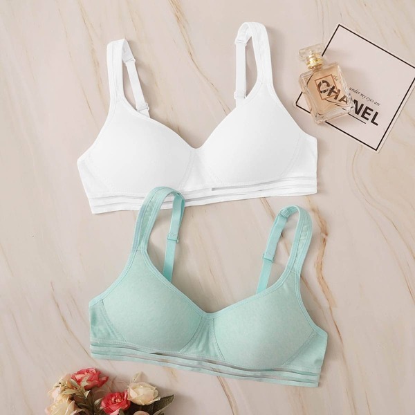 

Adjustable Strap Bra Set 2pack
