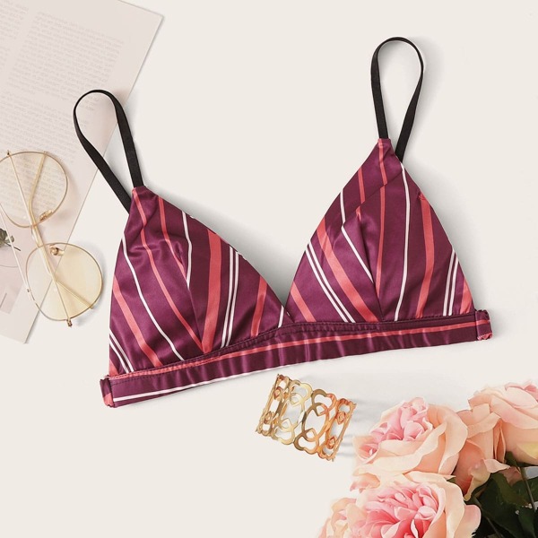 

Striped Satin Bralette