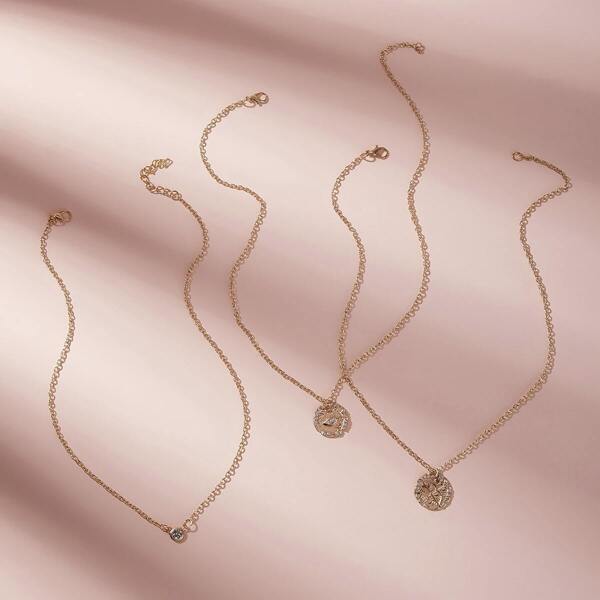 

Coin Charm Necklace 3pcs