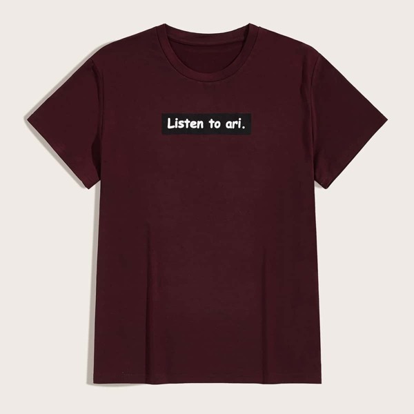 

Men Slogan Graphic Short Sleeve Tee