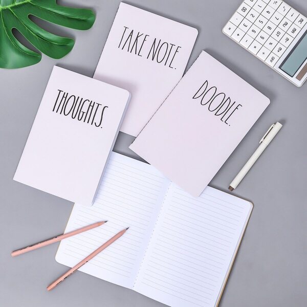 

Letter Print Cover Notebook 1pack