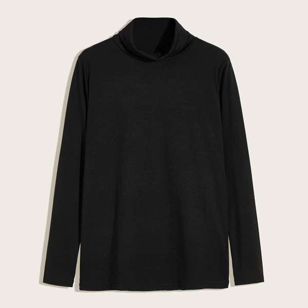 

Men High Neck Solid Tee