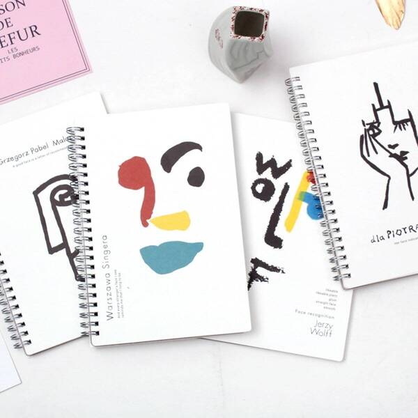 

Abstract Face Print Spiral Notebook 1 pack