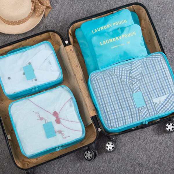 

Travel Clothing Storage Bag Set 6pcs, Blue