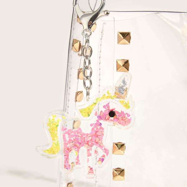 

Unicorn Shaped Bag Accessory, Multicolor