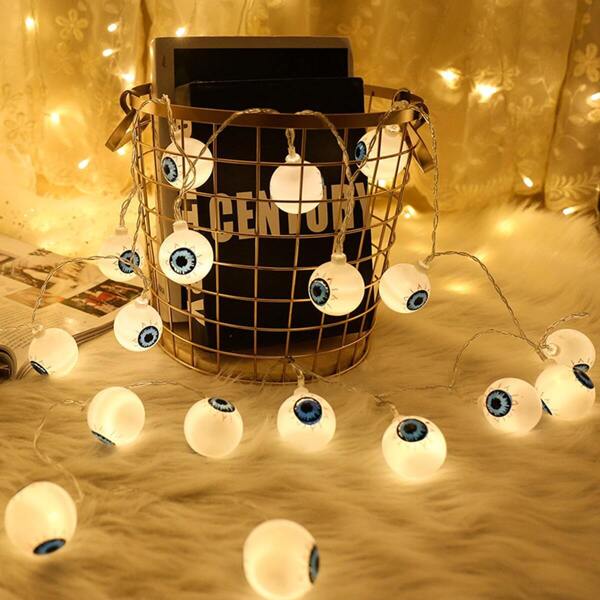 

10pcs Funny Eyeball Shaped Bulb String Light 1.5M, Blue
