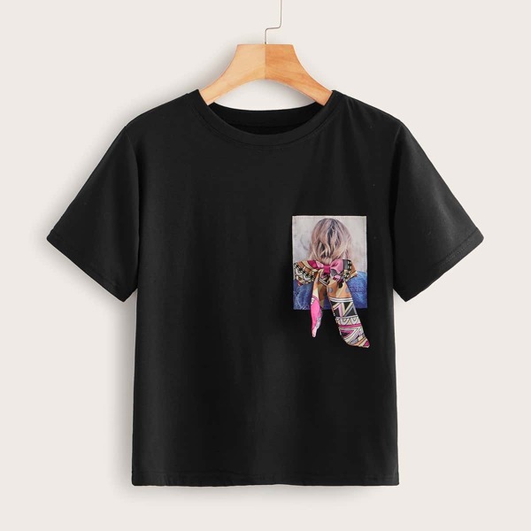 

Figure Patch Bow Detail Tee