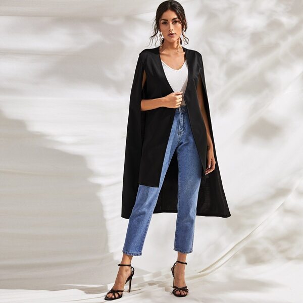 

Solid High Low Cape Coat