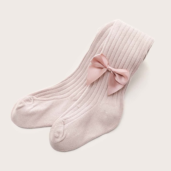 

Toddler Girls Bow Knot Decor Socks 1pair