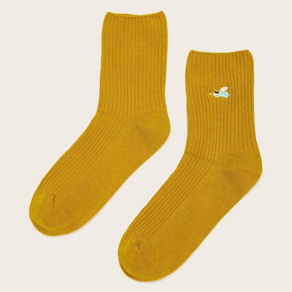 

Angel Embroidery Socks 1pair