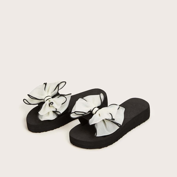 

Toddler Girls Bow Decor Sliders, Multicolor