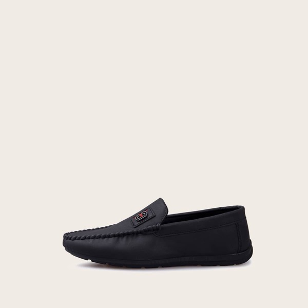 

Men Slip On Patch Decor Loafers