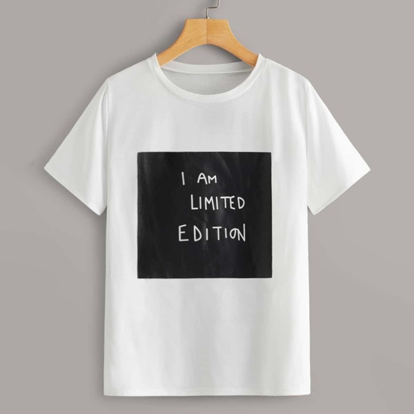 

Slogan Graphic Short Sleeve Tee, White