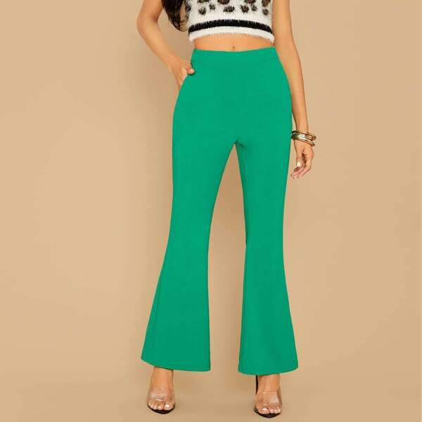 

Pocket Side Flare Leg Pants