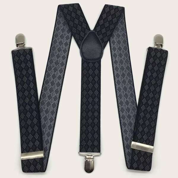 

Men Geometric Pattern Suspenders