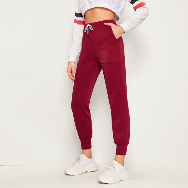 

Slant Pocket Drawstring Waist Sweatpants