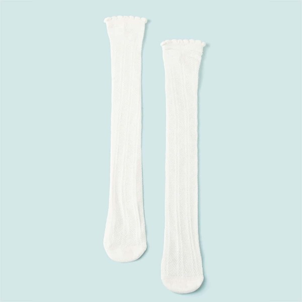 

Toddler Girls Lace Overknee Length Socks 1pair