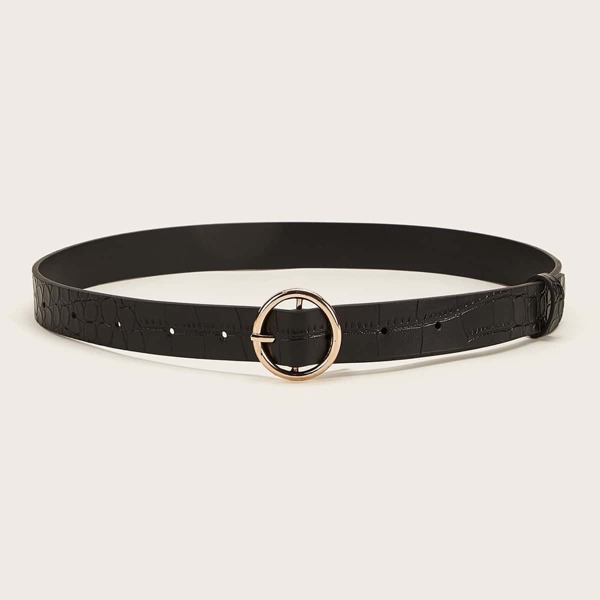 

Toddler Kids Croc Pattern O-ring Buckle Belt