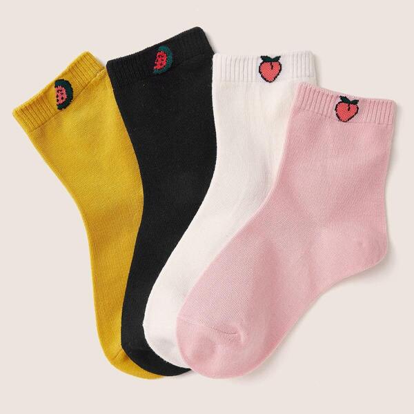 

Toddler Girls Peach & Watermelon Pattern Socks 4pairs