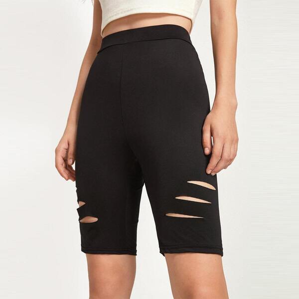 

Ripped Solid Cycling Shorts